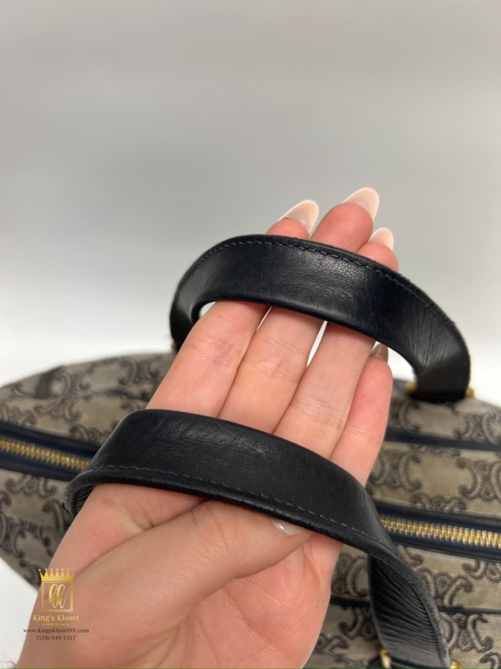 Celine fabric canvas Boston travel bag - Picture 8 of 16